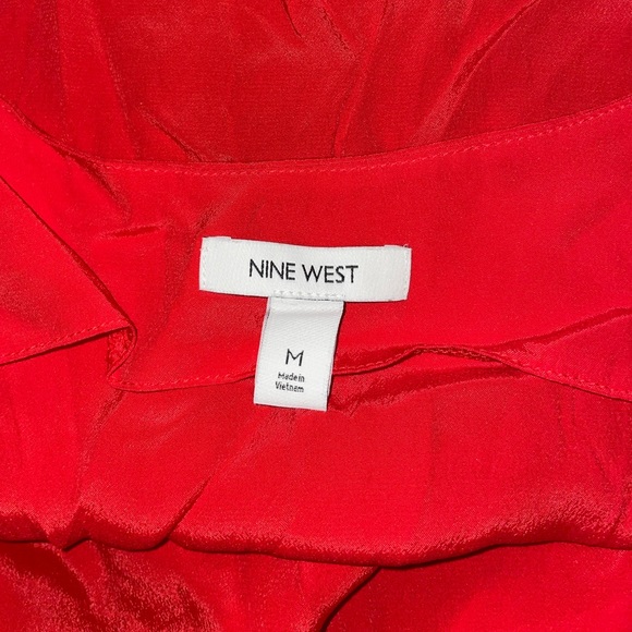 Nine West silk blend layering cami bright red side M - Picture 4 of 6